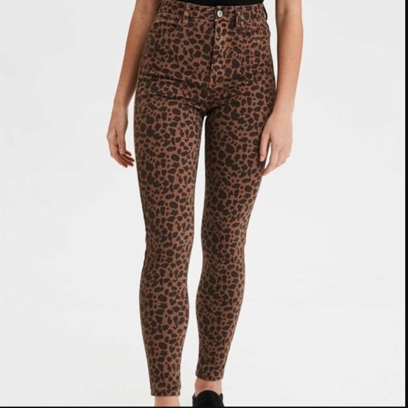 American Eagle leopard Curvy Jegging size 10 - Picture 1 of 4